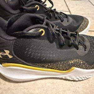 Under Armour Black and Gold Sneakers